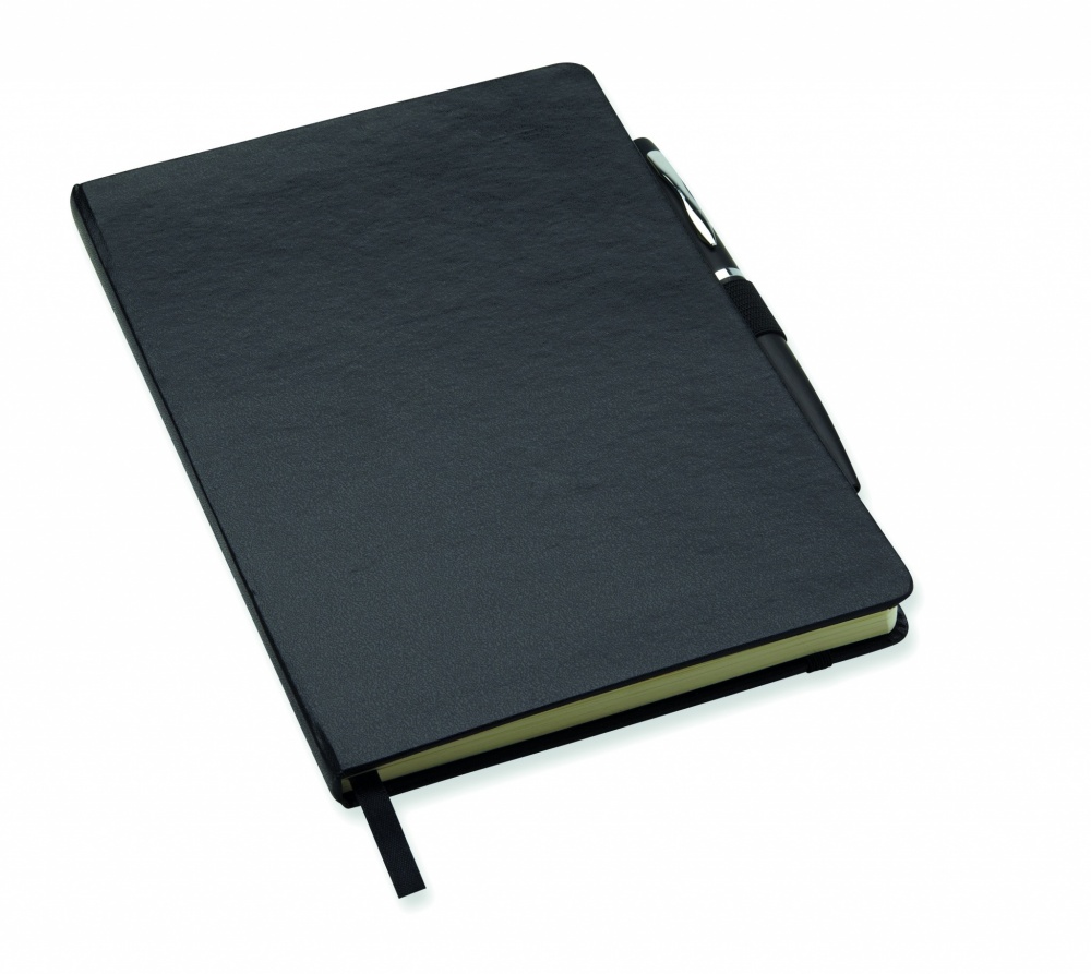 Logotrade advertising products photo of: A5 notebook with pen 72 lined