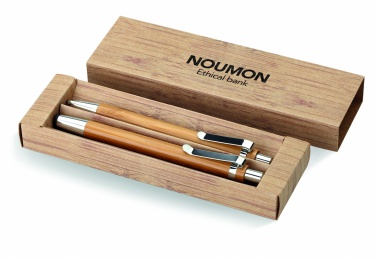 Logotrade promotional merchandise picture of: Bamboo pen and pencil set