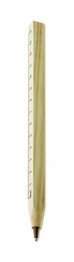 Logotrade advertising product image of: Wooden ruler pen