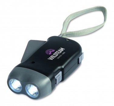 Logo trade promotional giveaways image of: 2 LED dynamo torch