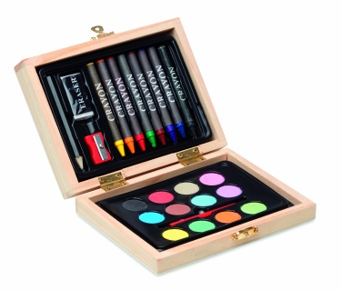 Logo trade promotional merchandise picture of: Painting set in wooden box