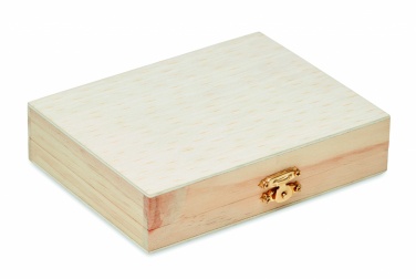 Logo trade promotional giveaways image of: Painting set in wooden box