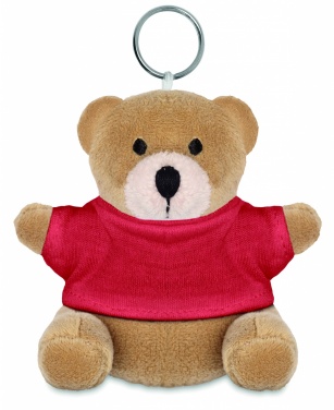 Logo trade promotional merchandise photo of: Teddy bear key ring FINLAND