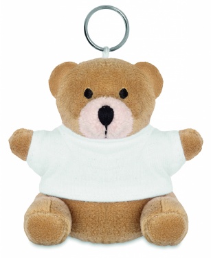 Logo trade advertising product photo of: Teddy bear key ring FINLAND