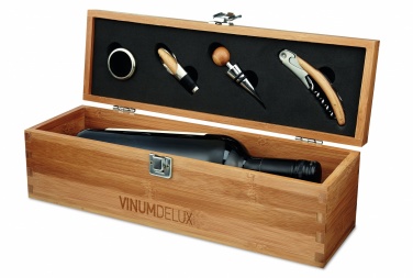 Logo trade promotional merchandise picture of: Wine set in bamboo box