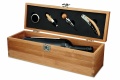 Wine set in bamboo box, Wood