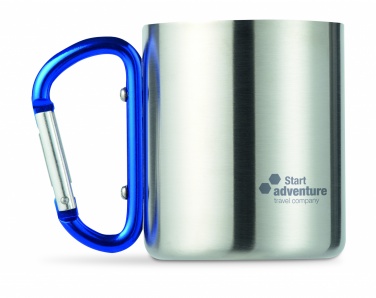 Logo trade promotional merchandise image of: Metal mug & carabiner handle