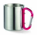 Metal mug & carabiner handle, Red