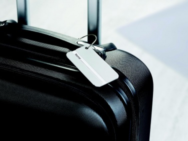 Logo trade promotional items image of: Aluminium luggage tag