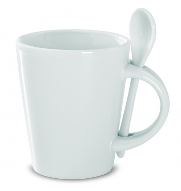 Logo trade advertising products image of: Sublimation mug with spoon