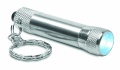 Aluminium torch with key ring, Silver