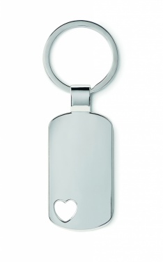 Logo trade promotional items image of: Key ring with heart detail Jūrmala