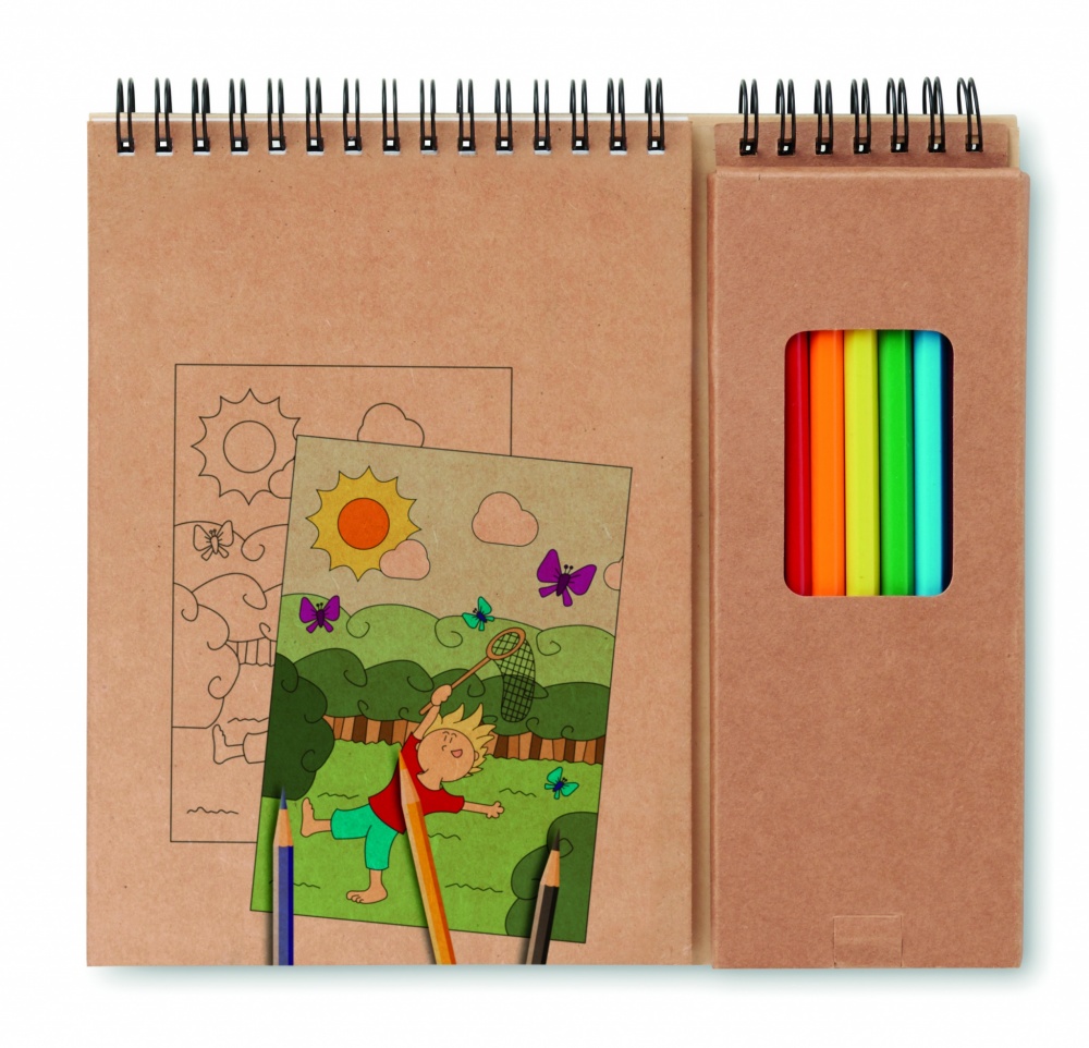 Logotrade advertising product image of: Colouring set with notepad