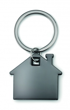 Logo trade promotional gifts image of: House shape plastic key ring Rezekne