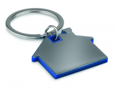 Logotrade promotional giveaway image of: House shape plastic key ring Rezekne