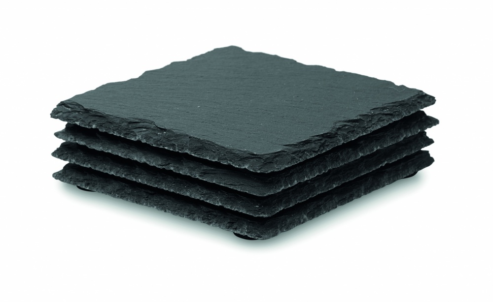 Logo trade business gift photo of: Slate coasters with EVA bottom