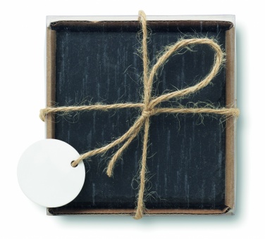 Logo trade promotional products picture of: Slate coasters with EVA bottom