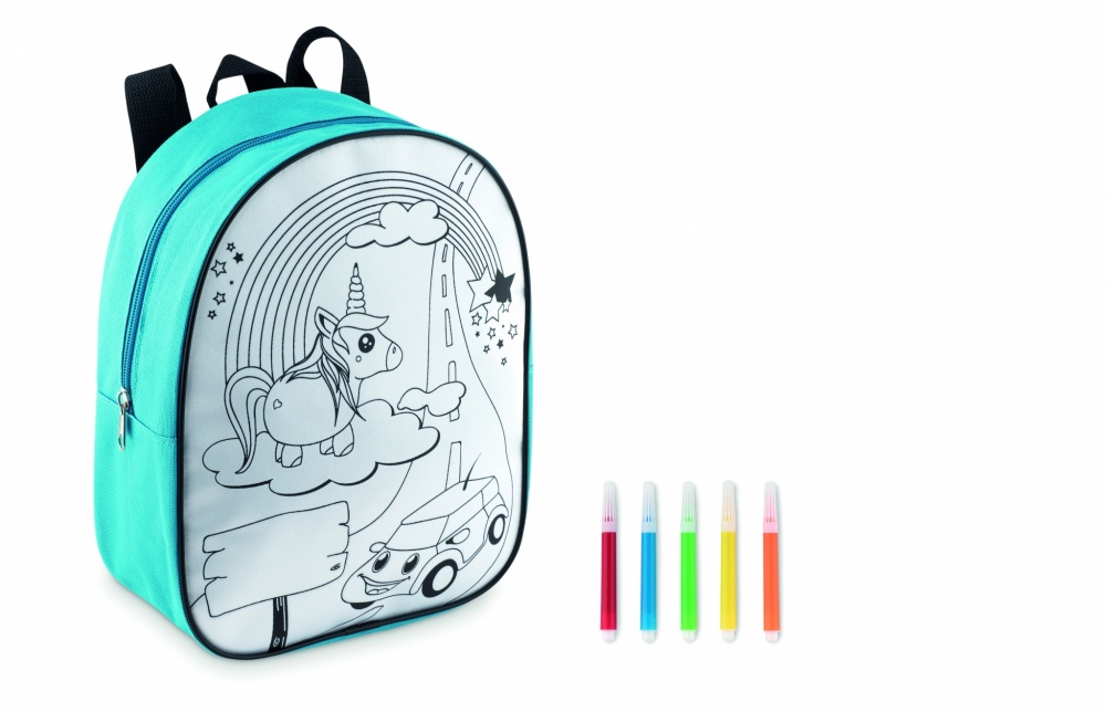 Logo trade business gifts image of: Backpack with 5 markers