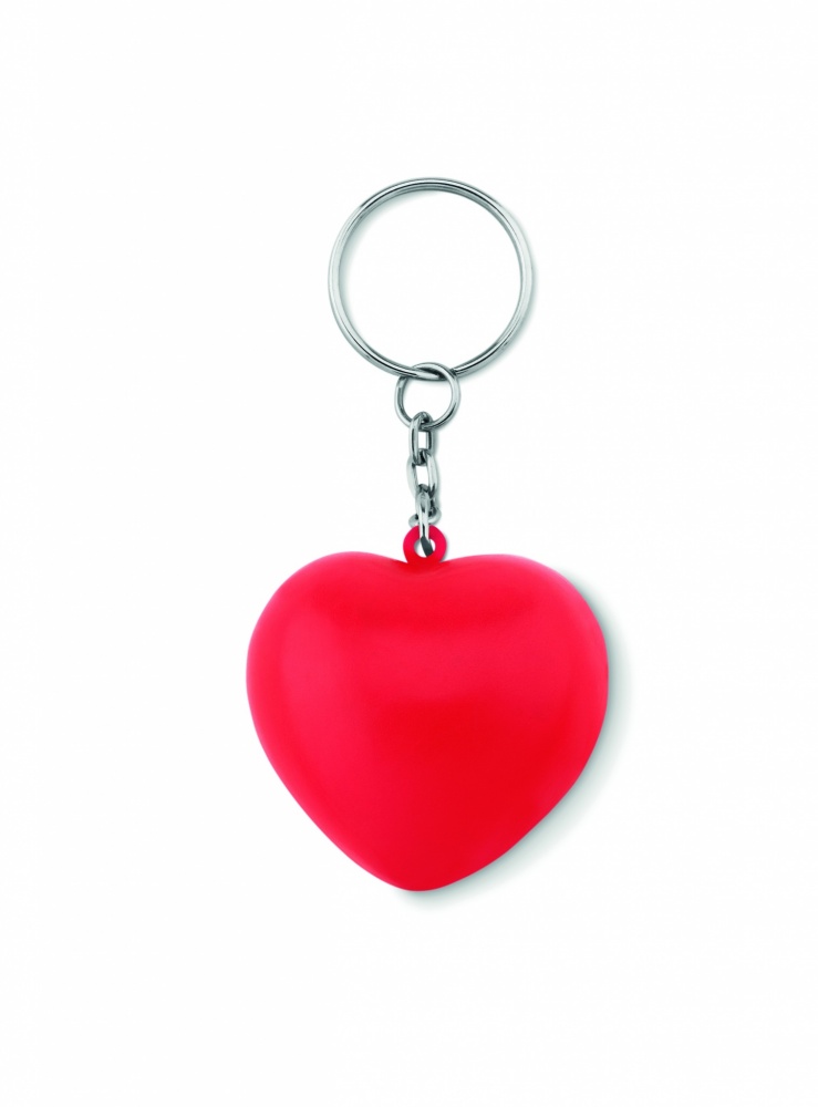 Logo trade promotional items picture of: Key ring with PU heart Ogre