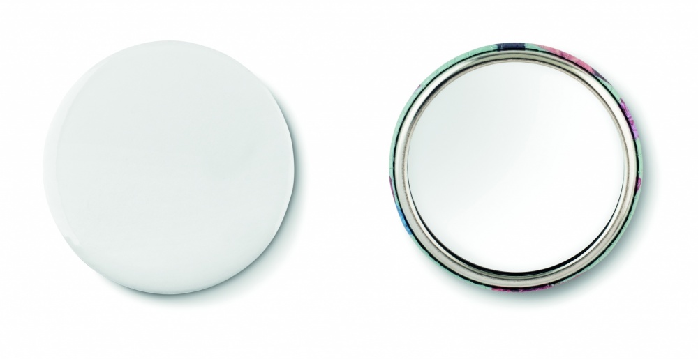 Logo trade advertising products image of: Mirror button metal