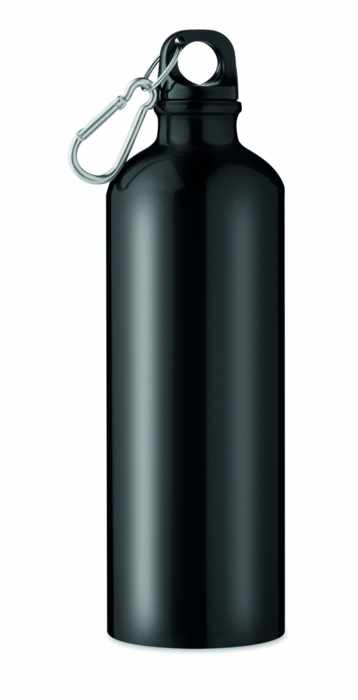 Logotrade promotional products photo of: Single-walled 750 ml aluminum bottle with a carabiner and customizable printing