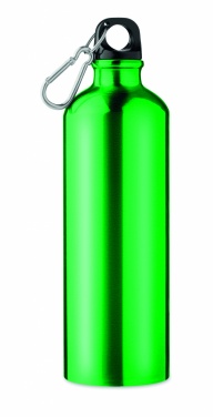 Logo trade corporate gift photo of: Single-walled 750 ml aluminum bottle with a carabiner and customizable printing