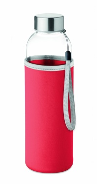 Logo trade promotional products picture of: Glass bottle in pouch 500ml