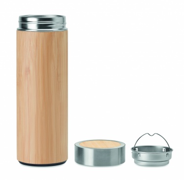 Logotrade advertising product picture of: Double wall bamboo flask 400ml