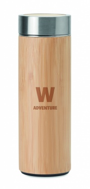 Logotrade promotional giveaways photo of: Double wall bamboo flask 400ml