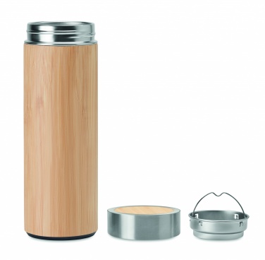 Logotrade promotional product image of: Double wall bamboo flask 400ml