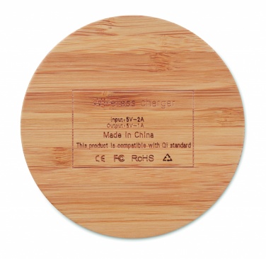 Logotrade advertising product picture of: Wireless charger bamboo 5W