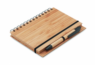 Logotrade promotional products photo of: Bamboo notebook with pen lined BAMBLOC