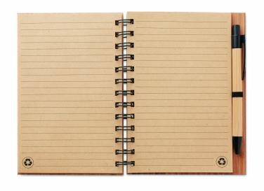 Logotrade business gift image of: Bamboo notebook with pen lined