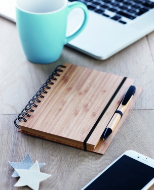 Logotrade promotional product picture of: Bamboo notebook with pen lined