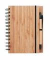 Bamboo notebook with pen lined, Wood