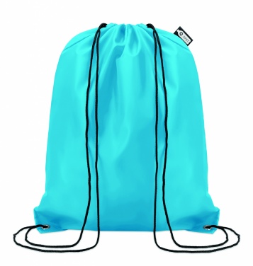 Logo trade promotional giveaways image of: 190T RPET drawstring bag