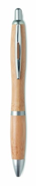 Logo trade promotional merchandise photo of: Ball pen in ABS and bamboo