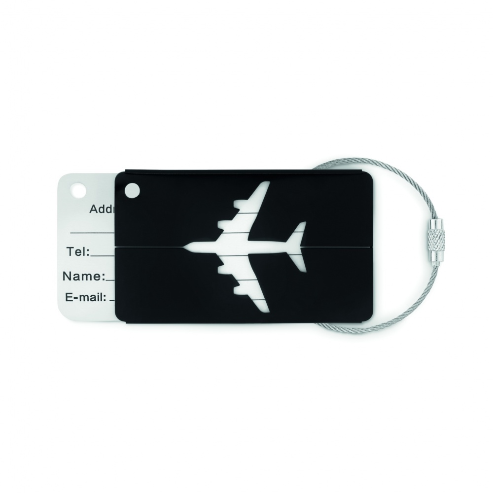 Logo trade promotional giveaway photo of: Aluminium luggage tag