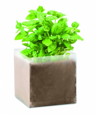 Logotrade promotional product picture of: Compost with seeds "BASIL"