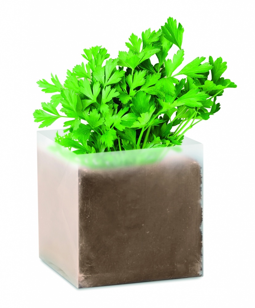 Logo trade promotional gift photo of: Compost with seeds "PARSLEY"