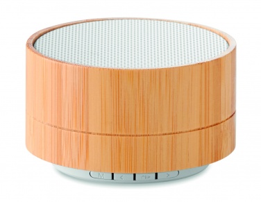 Logo trade promotional merchandise picture of: 3W Bamboo wireless speaker