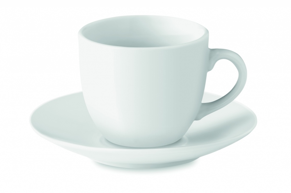 Logo trade promotional giveaways image of: Espresso cup and saucer 80 ml