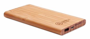 Logotrade promotional item image of: Wireless power bank in bamboo