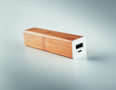 Logotrade promotional giveaways photo of: Power bank bamboo 2200 mAh POWERBAM