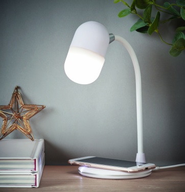 Logo trade promotional gifts picture of: Wireless charging lamp speaker