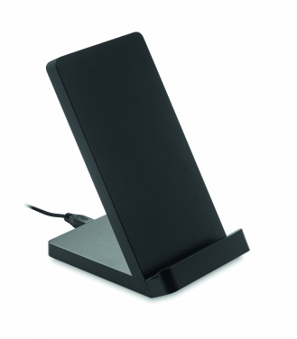 Logo trade promotional merchandise photo of: Bamboo wireless charge stand5W