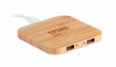 Logotrade business gift image of: Bamboo wireless charge pad 5W