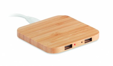 Logo trade promotional items picture of: Bamboo wireless charge pad 5W