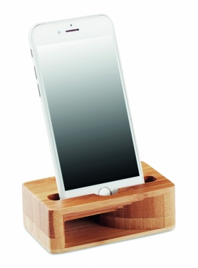 Logotrade corporate gift image of: Bamboo phone stand-amplifier CARACOL