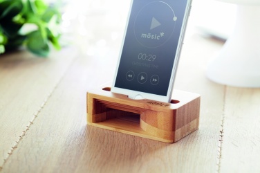 Logotrade advertising product picture of: Bamboo phone stand-amplifier